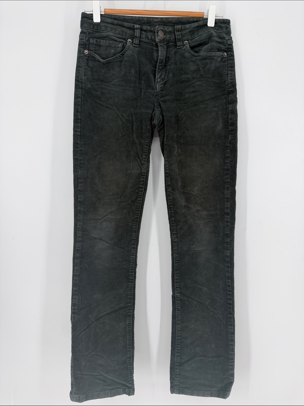 Patagonia Women’s 26 Forest Green Corduroy Pants Organic Cotton Straight Leg